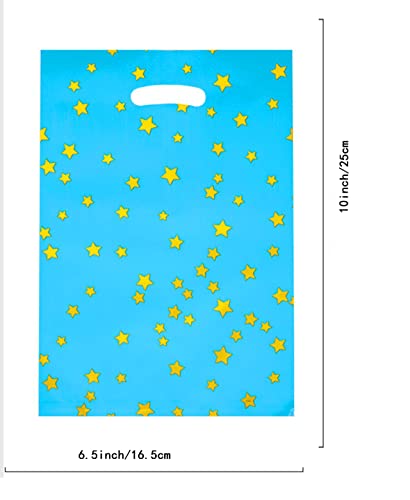 50 Pcs Party Favor Bags Stars Plastic Gift Wrap Goodie Bags With Handles Waterproof For Boys Girls Birthday Baby Shower Wedding Bridal Christmas New Years Graduations Anniversaries Candy Gift Bag (50 Packs) #TOP3