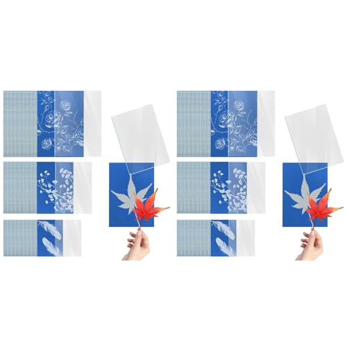 Papier cyanotype prêt à l'emploi avec plaque acrylique pour éviter le flou