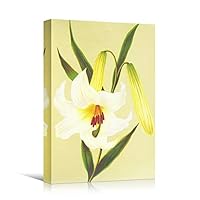 Canvas Wall Art White Flower Portraiture Colorful Floral Multicolor Photography Portrait Romantics - 12x18 inches