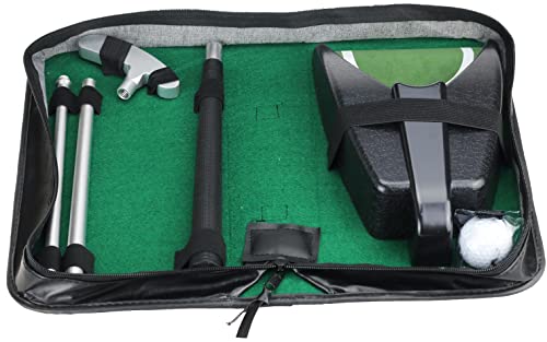 Leagy Portable Golf Putter Travel Practice Putting Set With Case Indoor Outdoor Yard, Golfer Kids Toy Indoor Golf Games Set, Ball Return System Zink Alloy Putter Best Gift Executive Office Putter Set #TOP1