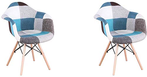 WV LeisureMaster - Sedie Patchwork per Soggiorno, Sala da Pranzo, caffè BB FS-Blu