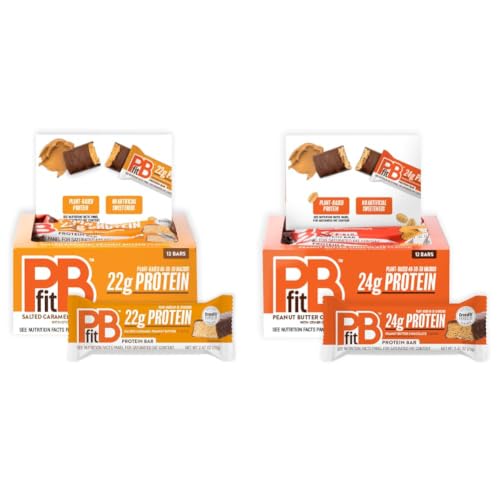 PBfit Protein Bar Duo - Pack of 12 Salted Caramel + Pack of 12 Peanut Butter Chocolate image 2