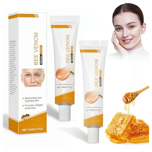 2pcs Crema con Veneno de Abeja, Hidratante Antiedad y Reafirmante, Crema Antiarrugas para Cara y Cuello,Cuidado Natural para Hombre y Mujer, Textura Ligera y Absorción Rápida,20g