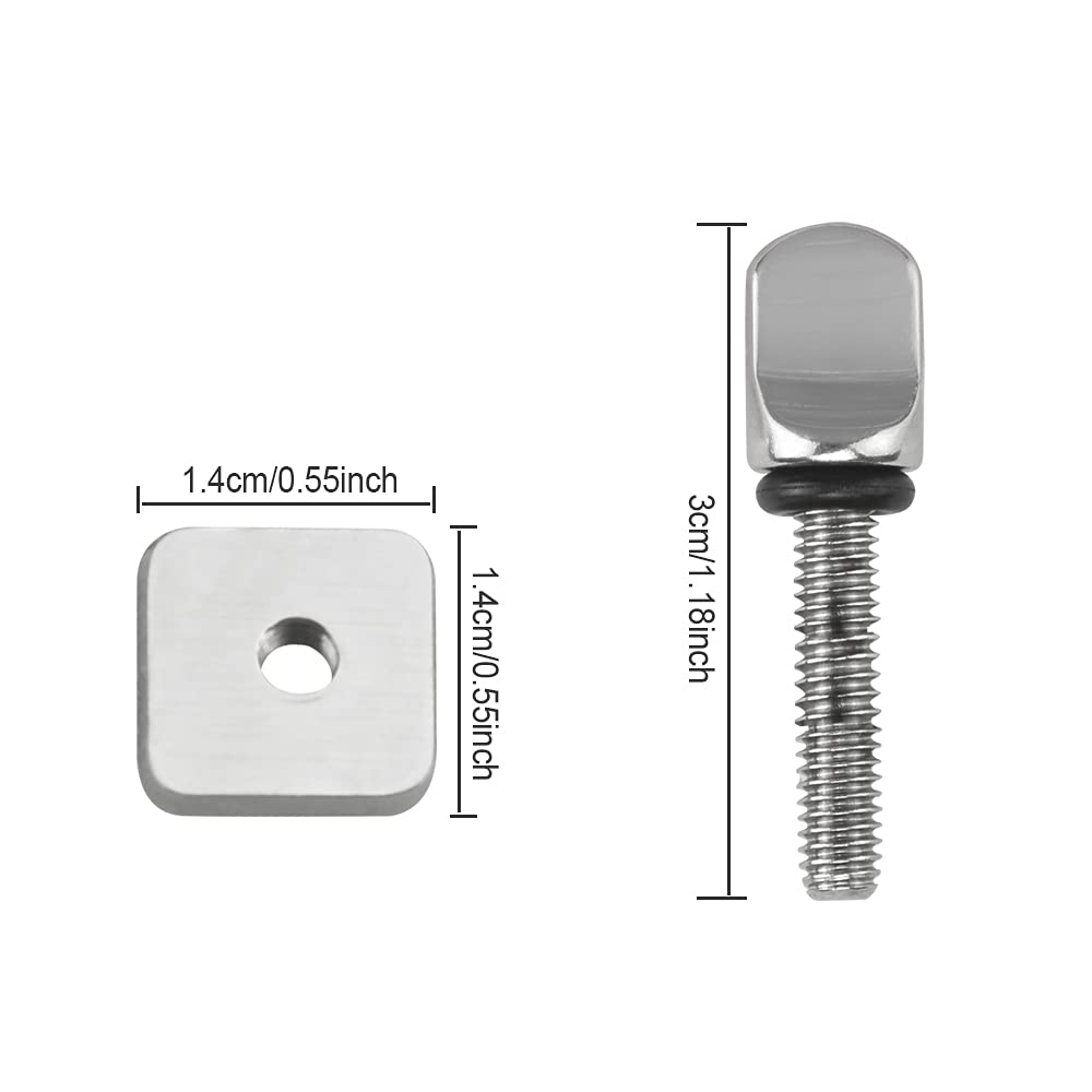 Viti per Tavola da Surf Viti per Pinne per Tavola da Surf 4 Pezzi di Ricambio per Surf in Acciaio Inossidabile per SUP e Tavola da Paddle, 3 * 1,4 cm