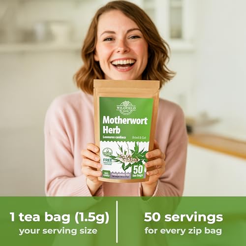 Image of 50 Bags Motherwort Tea Dried Motherwort Herb (Leonuri Herba) - 50 Tea Bags 1.5g Leonurus