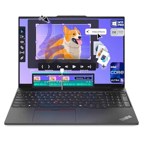 Lenovo ThinkPad E16 Gen 2 Ordinateur portable professionnel Intel Core Ultra 5-125H 32 Go de RAM DDR5 1 To PCIe SSD, écran FHD+ 16