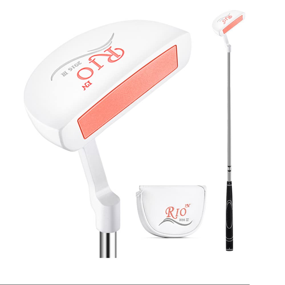 Putters de golf para diestros para mujer – Putter de hoja de golf con cubierta para la cabeza – Putter ligero para palos de golf para mujeres