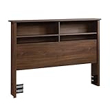 Sauder County Line Full/Queen Bookcase Headboard, Rum Walnut finish