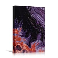 Canvas Wall Art Liquid Abstract Colorful Decorative Elements Mixed Media Multicolor Swirly - 12x18 inches