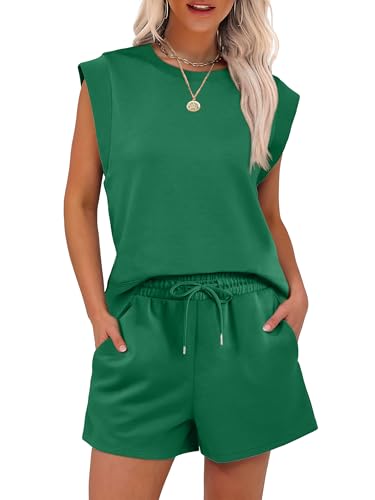 Image of ANRABESS Two Piece Sets for Women 2026 Summer Short Lounge Set Casual Beach Vacation Outfits Spring Sweatsuits Tracksuit