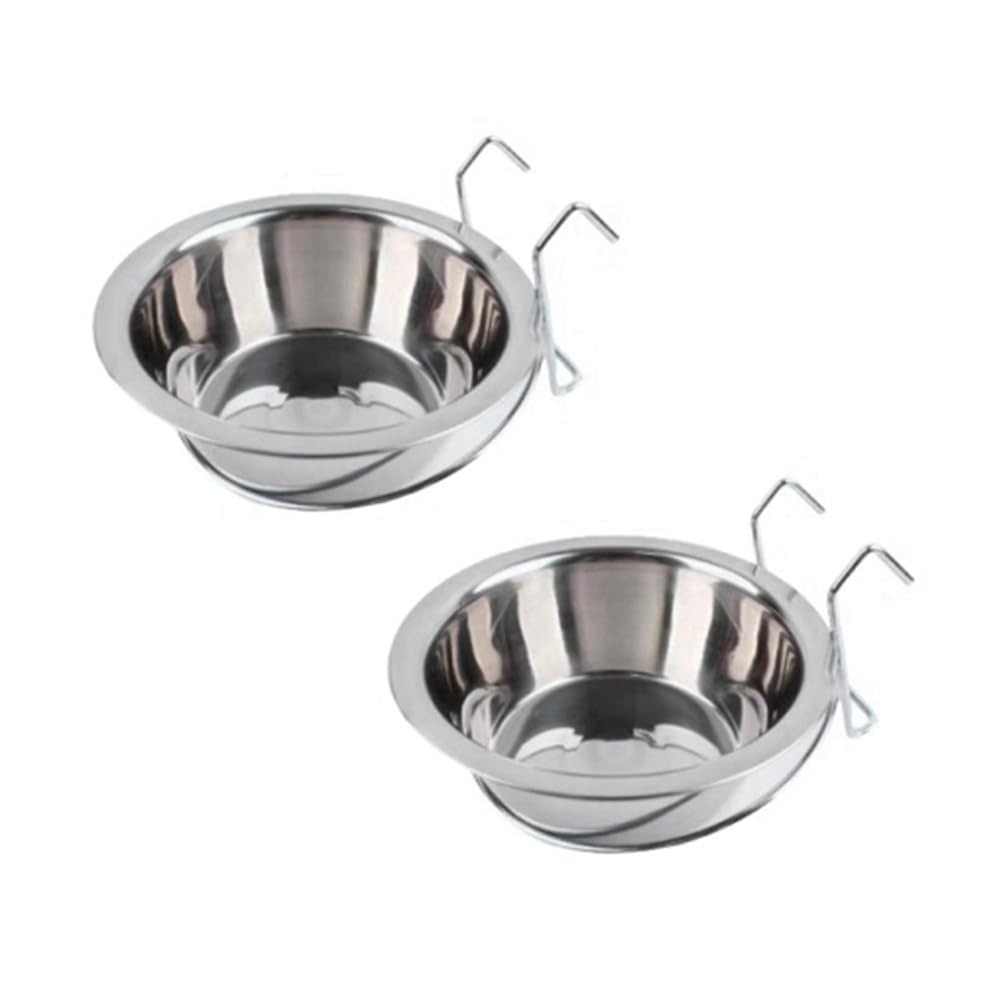 YEHEI Kennel Water Bowl Hanging,Stainless Steel Puppy Bowls,Dog Crate Water Bowl Dog Dish Feeder Food Holder