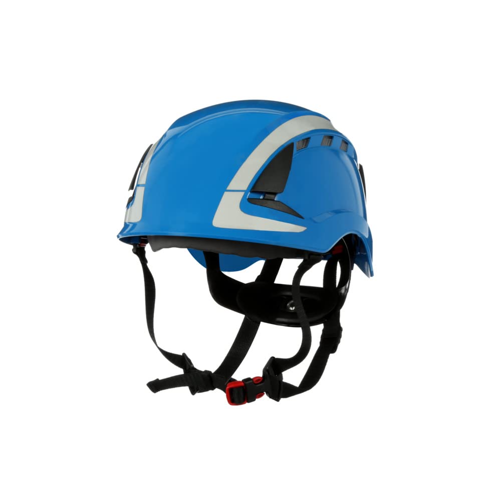 3M SecureFit X5000 Safety Helmet, Vented, Reflective, CE, Blue, X5003V-CE
