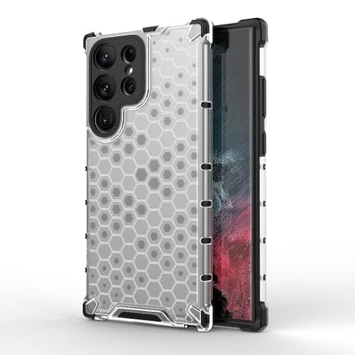 Image of Lustree TPU Honey Comb Armor Shock Proof Back Cover for forSamsung Galaxy S23 Ultra (Transparent)