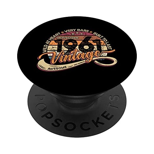 Vintage 60 cumpleaños día de noviembre de 1961 Enhorabuena PopSockets PopGrip Intercambiable