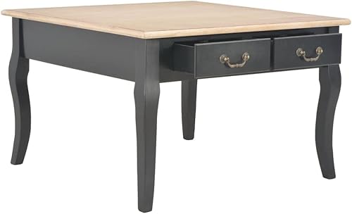 Miniatura 3 de ZQQLVOO Elegante mesa de centro de diseño simple y resistente, mesa de cóctel de madera cuadrada con cajones para cocina y sala de estar, color
