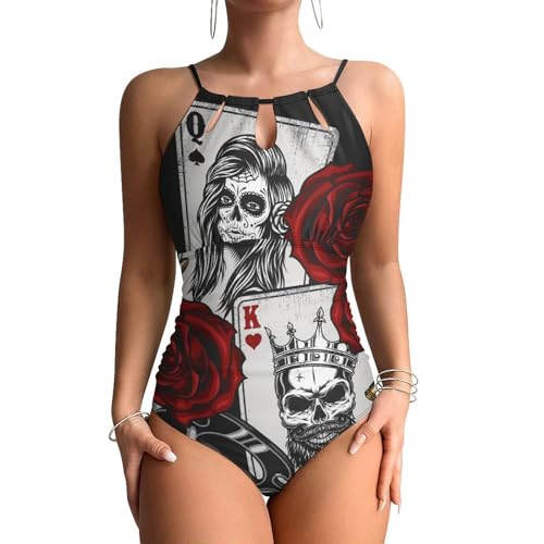 Monokini beachwear femme maillots de bain une pièce contrôle ventre rose poker