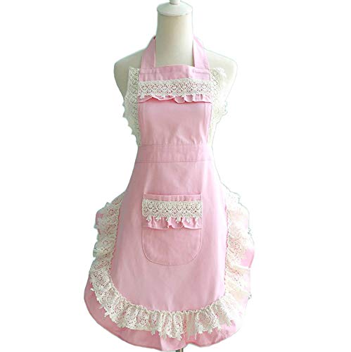Hyzrz Lovely Home Work Adjustable Apron Cake Kitchen Cooking Women Girls Aprons With Pocket For Gift, Pink #TOP4
