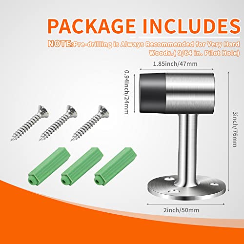 Tpohh 3 Inch Height Zinc Alloy Floor Mount Bumper, Gooseneck Door Stop With Rubber Bumper – Protects Walls From Door Knob Damage #TOP6