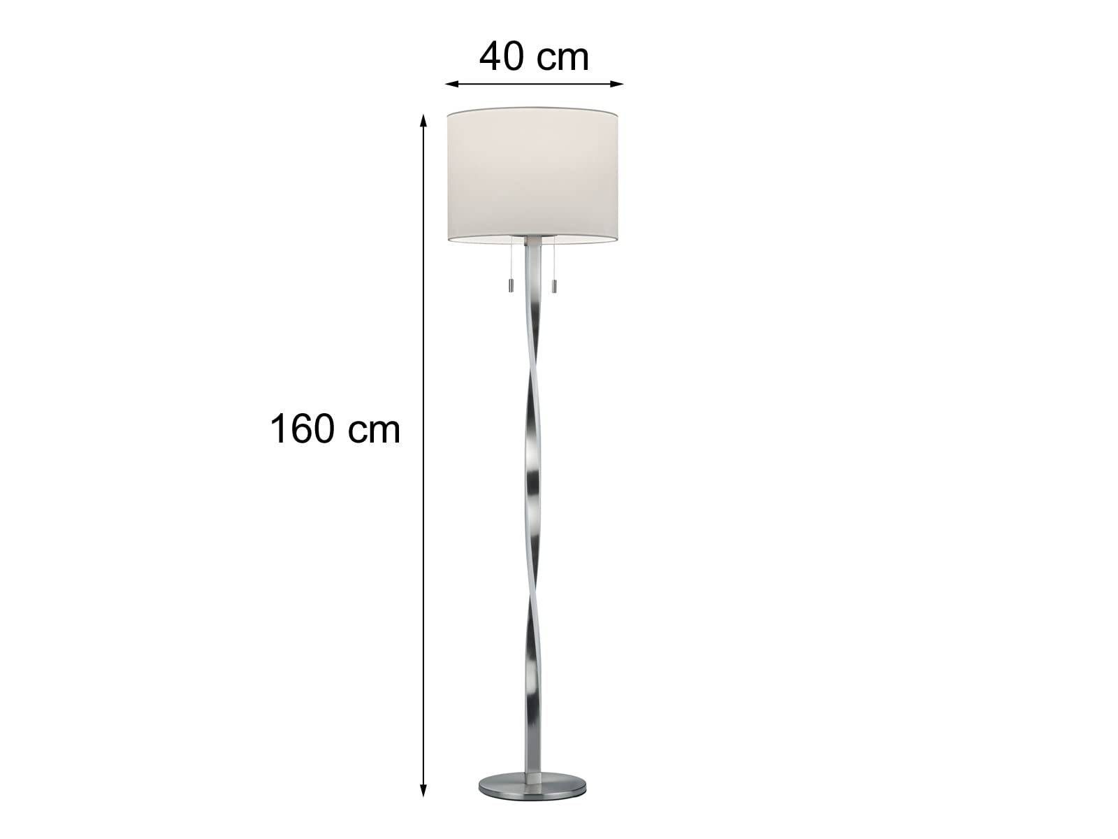 TRIO Nandor Stehleuchte, 2x7 W, 2x600 LM, 3000 K (475310307)