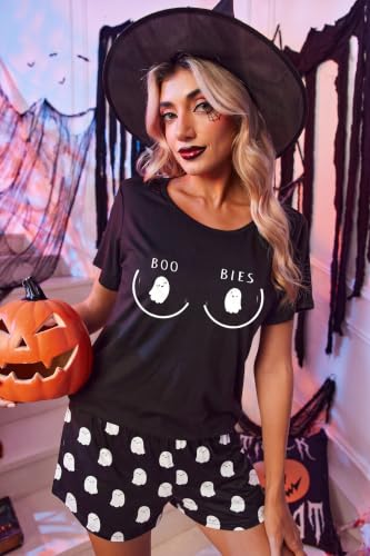 Image of Ekouaer Women's Pajama Sets 2 Piece Short Sleeve Tops and Soft Shorts Pjs