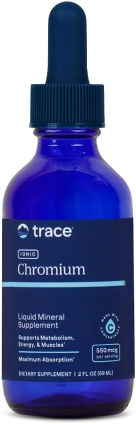 Trace Minerals Ionic Chromium - Liquid Chromium Drops for Metabolism, Muscle & Energy Support - Boron, Chloride & ConcenTrace - Natural & Bioavailable - Vegan & Gluten-Free - 2 fl oz (48 Servings)
