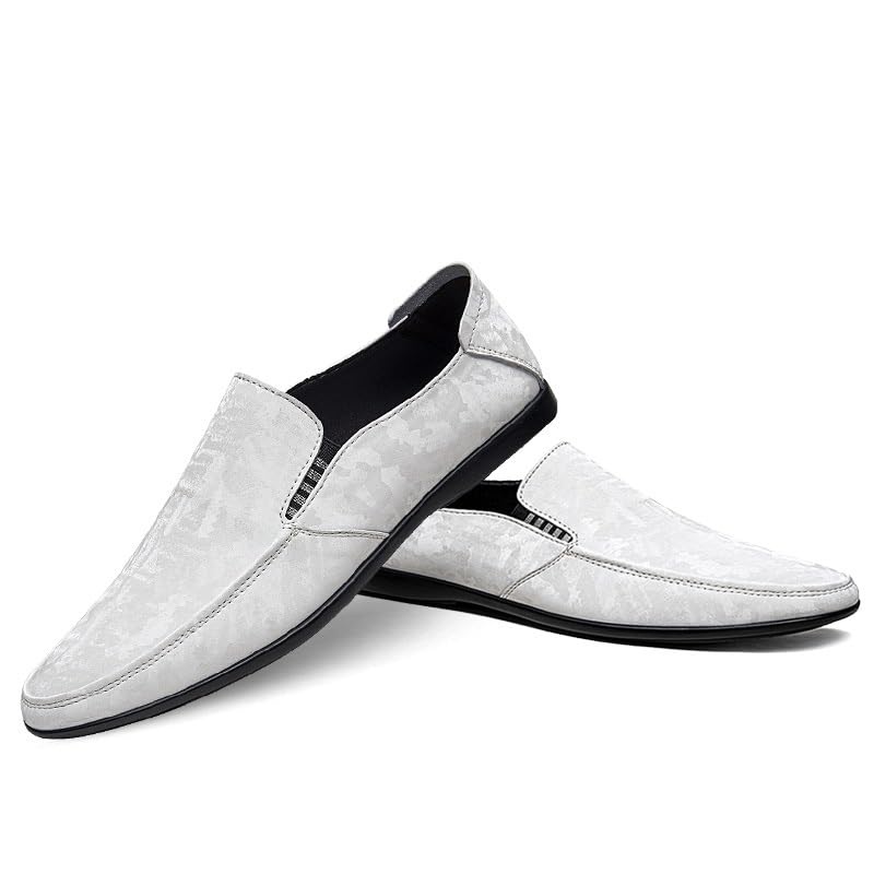 Loafers for Men Round Toe Suede Vamp Loafer Shoes Flexible Flat Heel Anti-Slip Walking Classic Slip-ons4