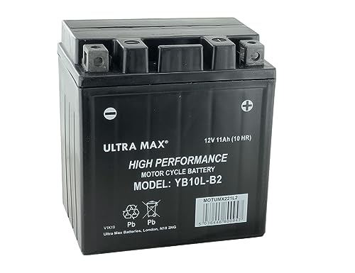Genuine UltraMax YB10L-B2, 12V 11AH 140A Motorbike Motorcycle Battery