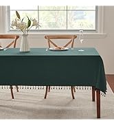 Amazon.com: Alsoo Table Cloth Rectangle Table 55" x 90" Linen Look ...