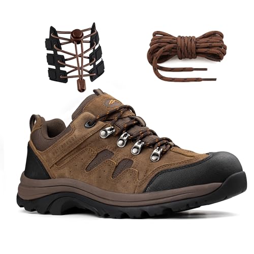CC-Los Herren Wanderschuhe Wasserdicht | Leichte Trekking Outdoorschuhe Atmungsaktive Walkingschuhe | Braun Größe 44