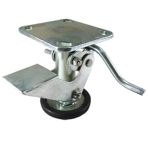 Floor Locks Brake 4" 5" 6" 8" Casters with Non-Slip Rubber Foot (5 inch)