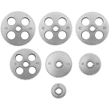 XUNKUNER 7pcs Lathe Metal Gear T84 T80X2 T72 T60 T50 T33 Replacement Kit, Imperial Change Gear Compatible with WM210V Lathes
