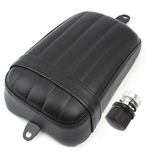 WOWTK Rear Passenger Pillion Seat with Passenger Footpeg Kit fits for Harley Davidson Softail 2018-2022 Street Bob FXBB 18-later FXBB, FXST and '21-later FXBBS models