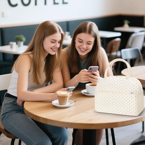 image for Coobiiya Lunch Bag Lunch Box for Women Men, Reusable Cute Corduroy Lun