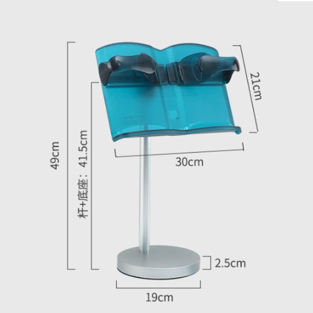 Lifting Reading Rack Multi-Functional Bookshelf Desktop to Protect Eyesight(Transparent Blue)