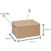 Arpan Natural Paper Rope Storage Basket Box With Lid (Xlarge) : Amazon ...