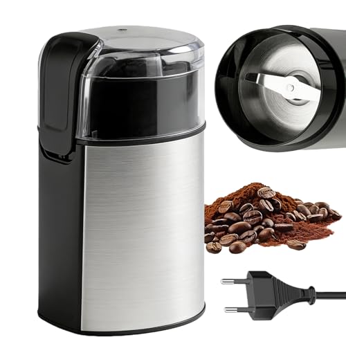 Moulin À Café Électrique, Moulin A Epices Electrique, Lames En Acier Inoxydable Pour Café, Épices, Poivre En Une Pression