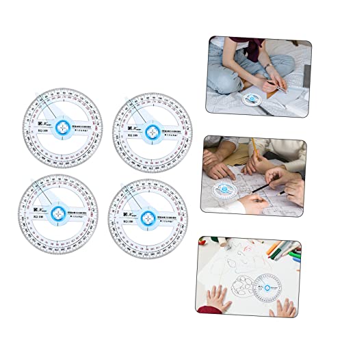 Ciieeo 8 Pcs Transferidor Ferramenta Rotativa Régua Geométrica Multifuncional Bússola Ferramenta De