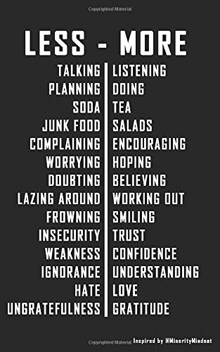 Notebook Journal -  Less  &  More