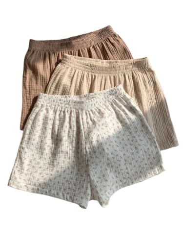 Image of SOLY HUX Women's Summer Shorts 3 Packs Casual Comfy Shorts Sets
