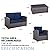 JOIVI 4 Piece Outdoor Patio Furniture Set, All-Weather Wicker Patio Conversation Set, PE Rattan Loveseat Sofa Chair Set with Tempered Glass Coffee Table