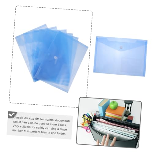 Porte-documents transparent bleu A4 pour organiser vos cours