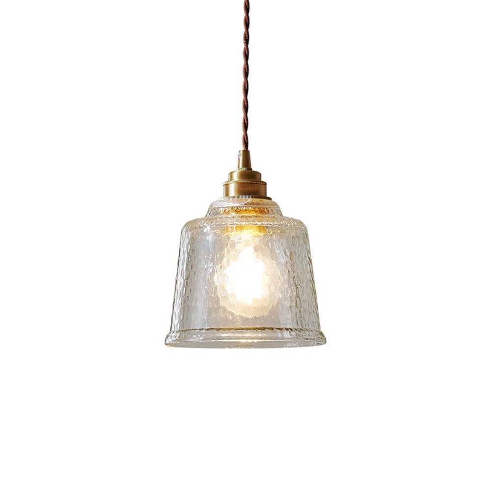 Luminaire moderne pour îlot de cuisine suspendu en verre texturé pour une ambiance zen