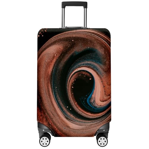 Travel Luggage Cover Suitcase Protector Scratch-Resistant Fit Not Included Suitcase Blue And Brown Abstract Painting M-22-24in
