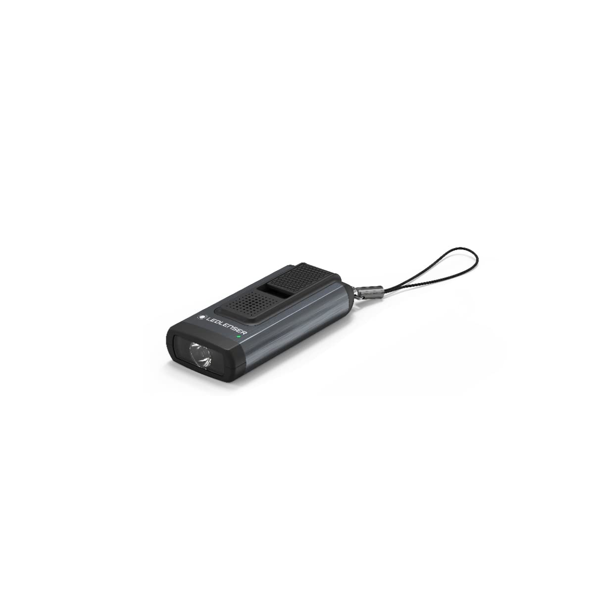 Ledlenser K6R Safety Compact Keychain Light 400 Lumens Rechargeable USB A Interface with Shrink Alarm Function (Grey)