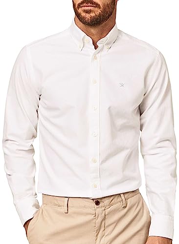 Hackett London Men's Washed Oxford Shirt, White, M UK Hackett London Men's Washed Oxford Shirt, White, M UK