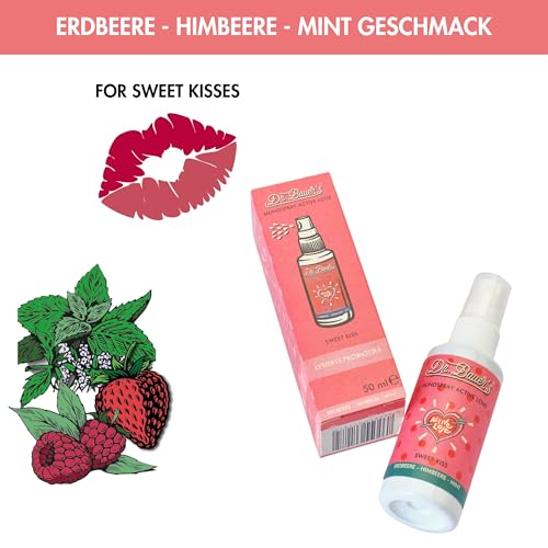 Dr. Bauer’s Mundspray Sweet Kiss – zarte Fruchtfrische mit lieblichem Aroma – veganes Atemspray ohne Alkohol – sanft, charmant & pflegend – 50 ml – Bild 3