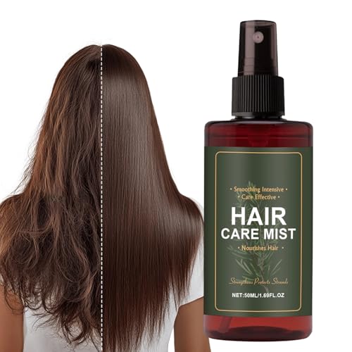 Spray antifrizz para el cabello, 50 ml spray vegetal para el brillo y el control del encrespamiento, crema hidratante natural para puntas abiertas sensibles dañadas salón de belleza rizado fino seco