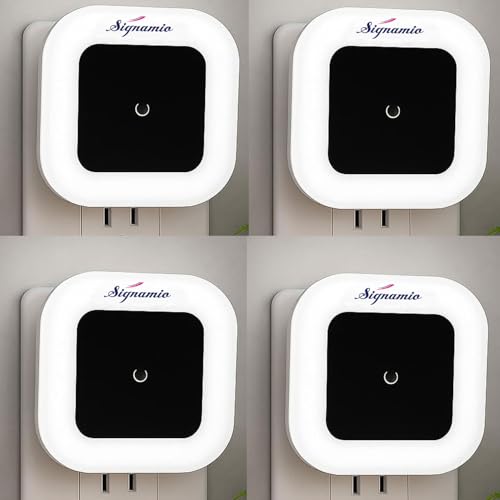 Image of Signamio 4 Pcs Sensor Light for Home Indoor - Smart Motion Sensor LED Light, Automatic On /Off Night Lamp, Energy-Saving 0.5W for Bedroom, Bedside, Home Use-White
