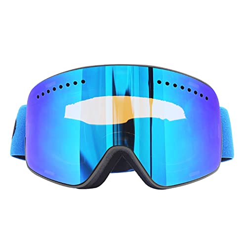 Lunettes de ski magnétiques bleu et noir avec protection UV pour les sports d'hiver
