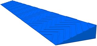 LKYLGYU Rampas de acera para Interiores de Uso doméstico, de 2 a 5,5 cm de Alto, para escalones, umbrales, Puertas, Robots de Limpieza, cortacésped, garajes, almacenes, Color Azul, 100 x 12 x 5 cm
